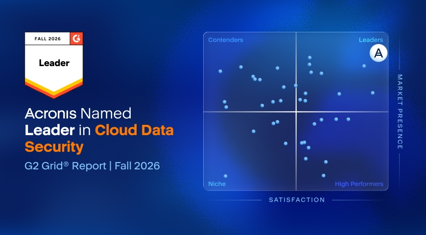 Acronis Ranked #1 in Cloud Data Security in the G2 Fall 2026 Grid® Report