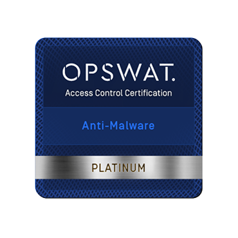 OPSWAT Anti-malware Platinum certification