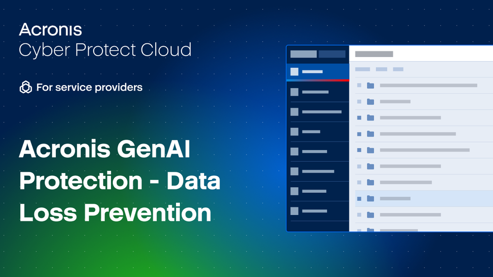 How Acronis GenAI Protection helps prevent sensitive data from being submitted to generative AI applications.