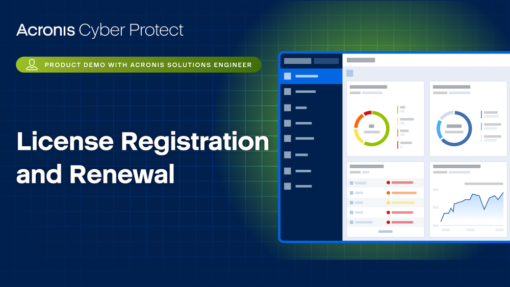 Acronis Cyber Protect Product Demo: License Registration and Renewal