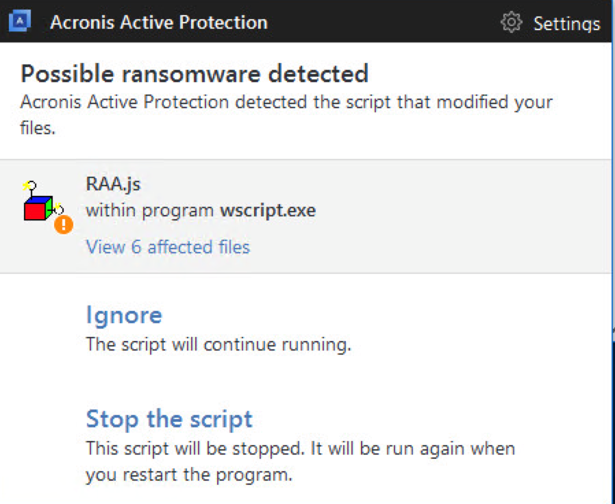 acronis true image 2019 not starting up