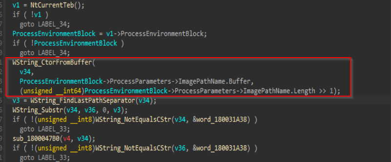 Figure 7: PEB ImagePathName resolution