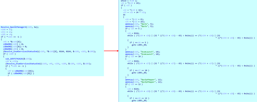 Windows services enumeration