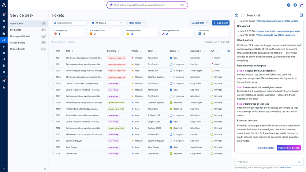 Acronis Service Desk