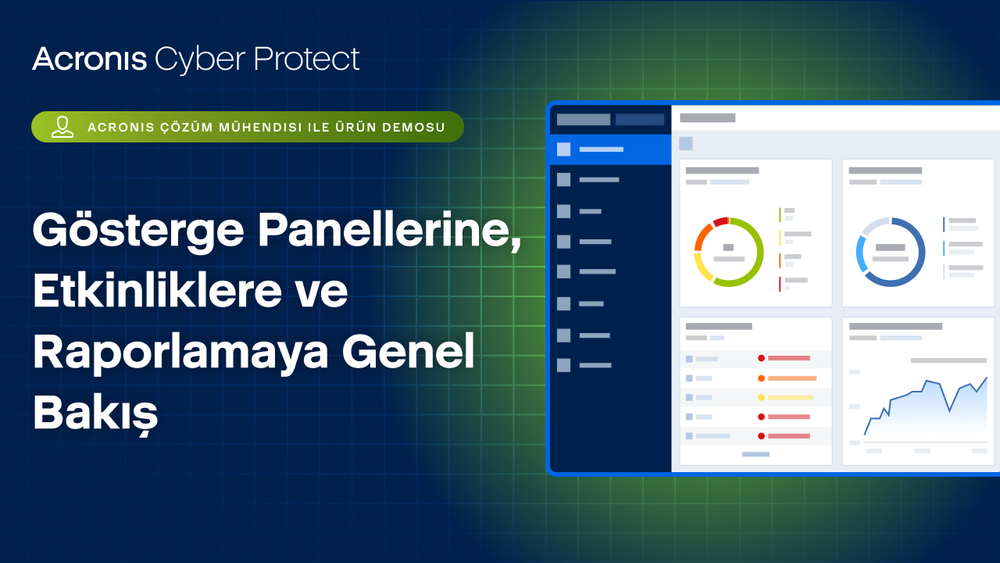 Gösterge Panellerine, Etkinliklere ve Raporlamaya Genel Bakış