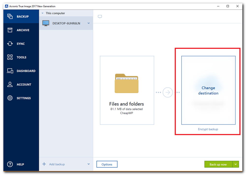 how to backup hard drive with acronis 2017 true image