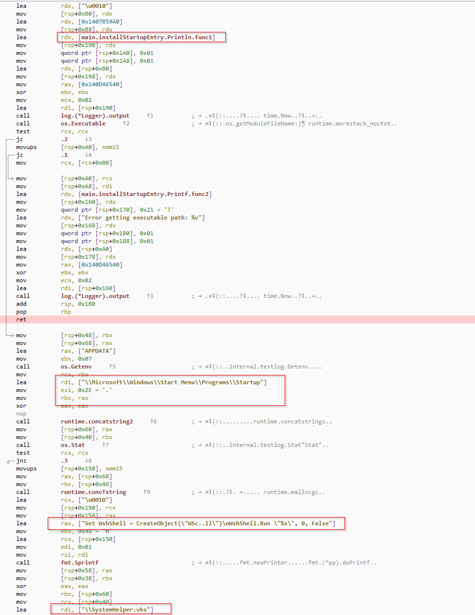 Startup folder persistence