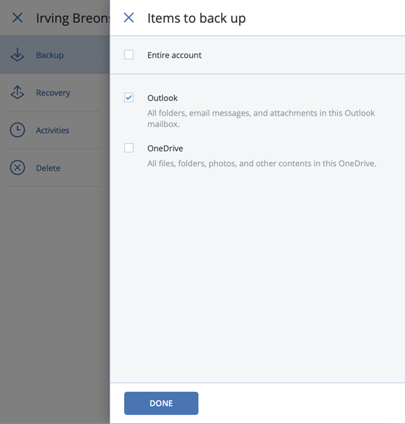 acronis true image backup to onedrive