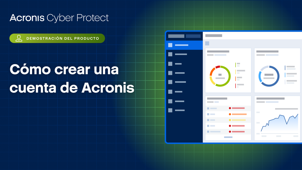 Cómo crear una cuenta de Acronis