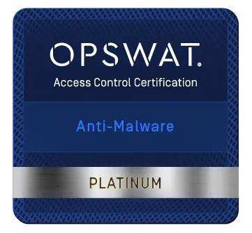 OPSWAT Anti-malware Platinum certification
