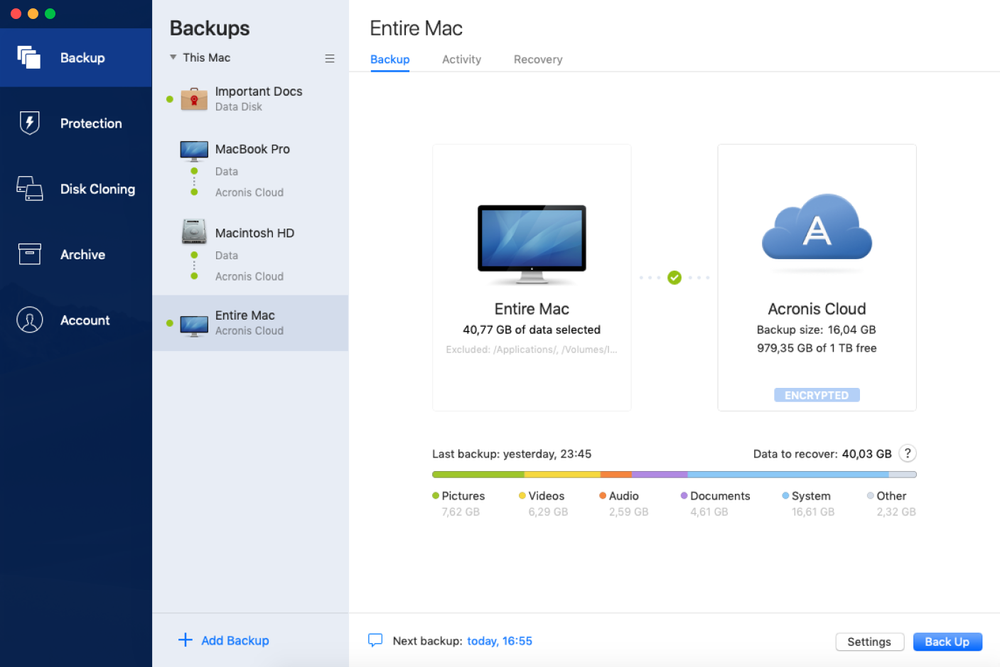 acronis true image mac incremental backup