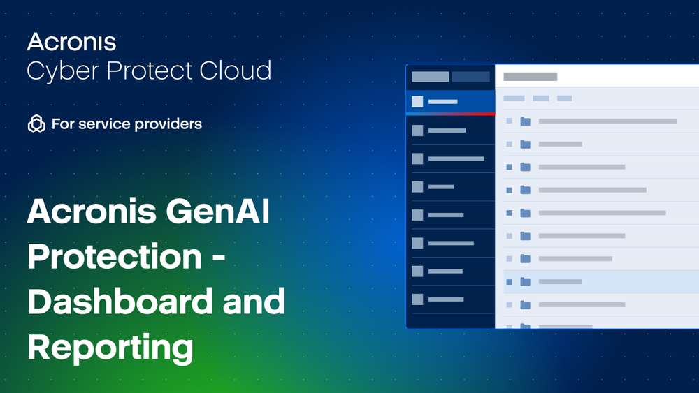 How Acronis GenAI Protection helps monitor and report on generative AI application usage.
