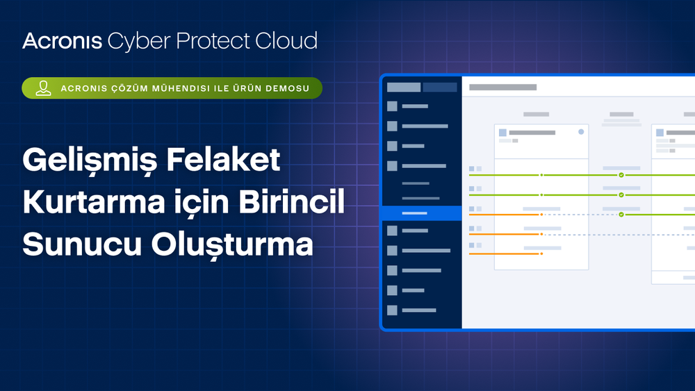 Gelişmiş Felaket Kurtarma için Birincil Sunucu Oluşturma