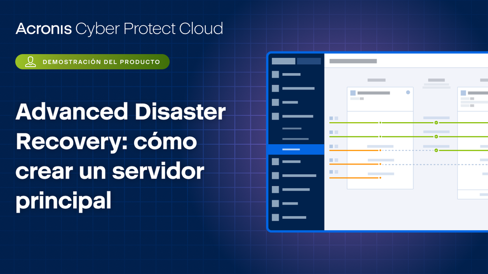 Advanced Disaster Recovery: cómo crear un servidor principal