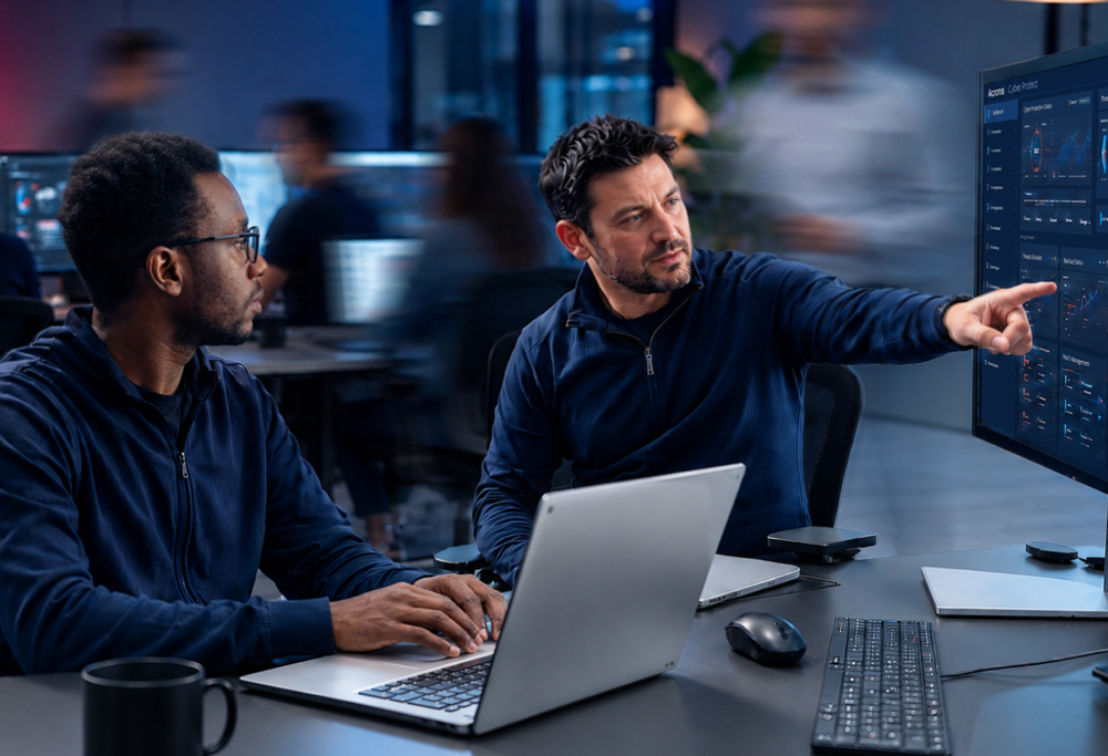 IT professional managing services for customers