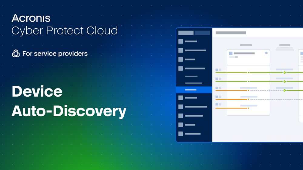 Acronis Cyber Protect Cloud: Device auto-discovery