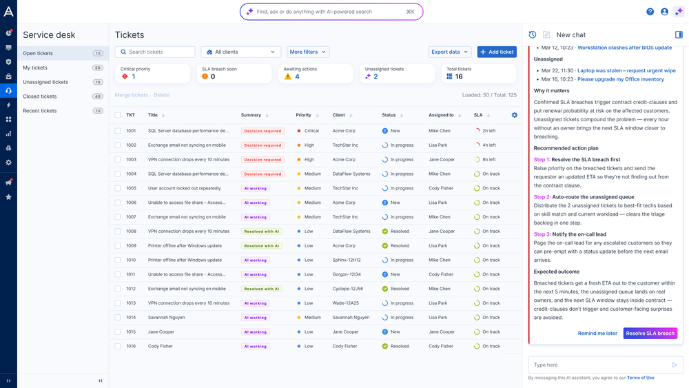 Acronis Service Desk