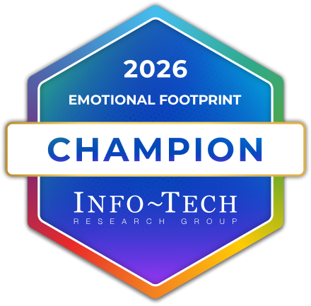 Info-Tech SoftwareReviews Emotional Footprint Award for Data Loss Prevention (DLP) Software - Champion