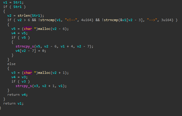 HTML comment wrapper
