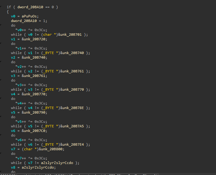 XOR’d configuration present inside SIXZUT Rootkit.