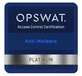 Certificazione OPSWAT Platinumper la protezione anti-malware