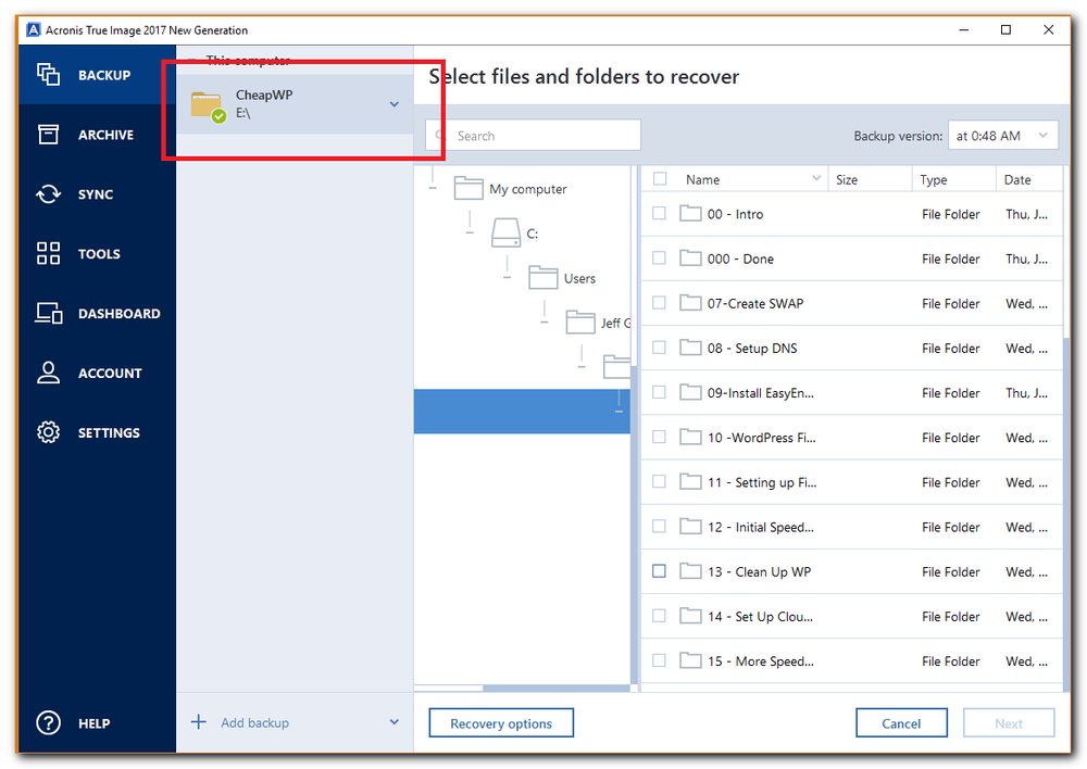 how to backup hard drive with acronis true image