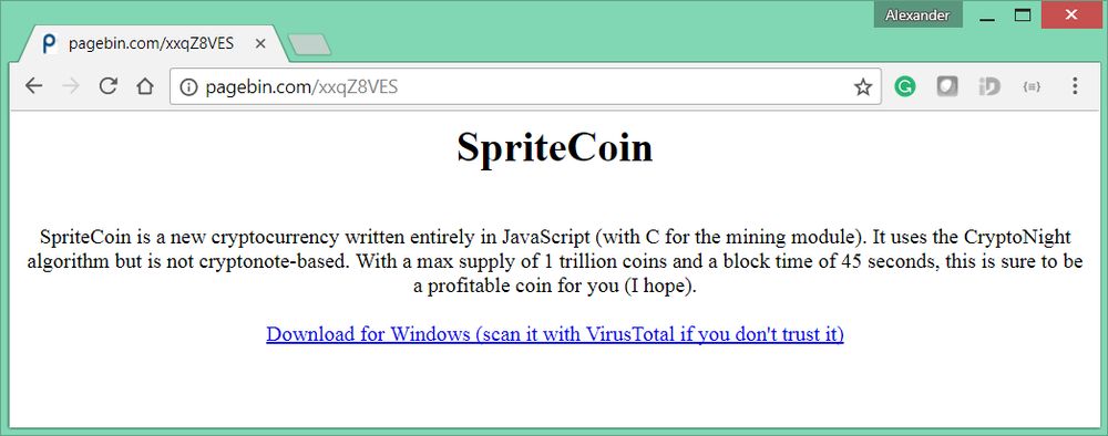 Virus Bulletin on X: 'Coin miner blocker' offered on dodgy website  contains a coin miner   /  X