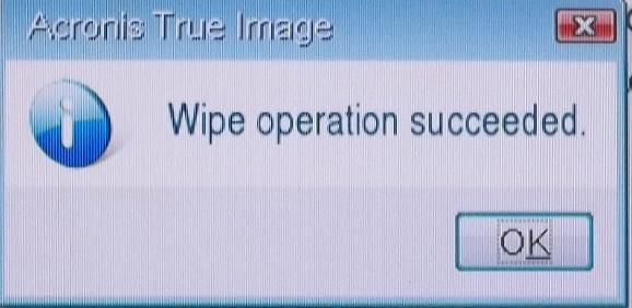 acronis true image wipe disk