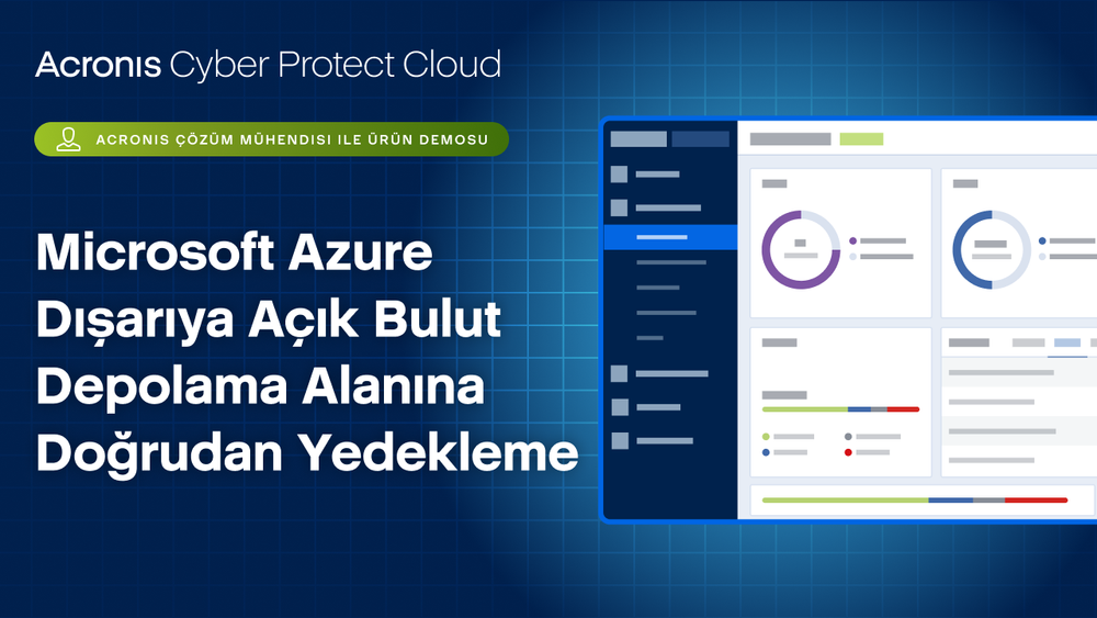 Microsoft Azure Dışarıya Açık Bulut Depolama Alanına Doğrudan Yedekleme