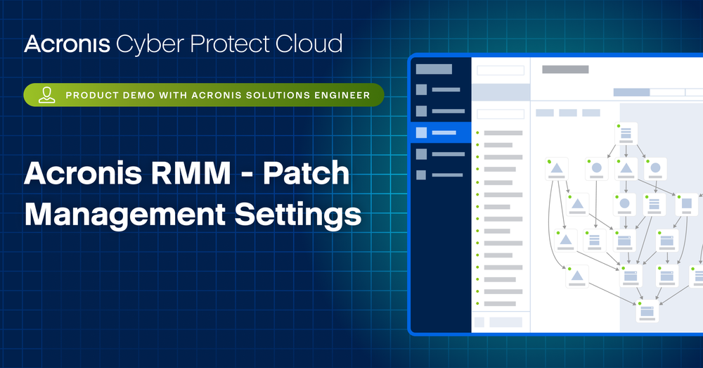 Acronis RMM- ustawienia zarządzania poprawkami