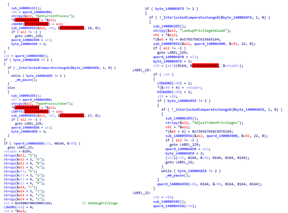 Enabling SeDebugPrivilege