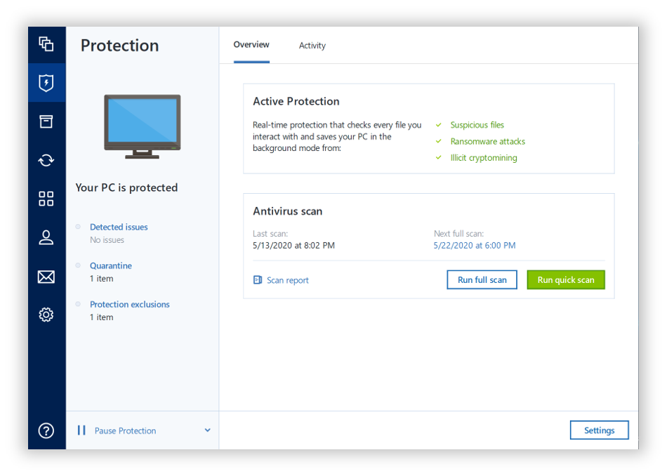 acronis true image 2021 disable active protection