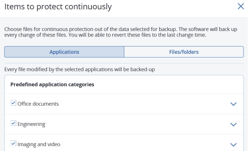 Continuous data protection