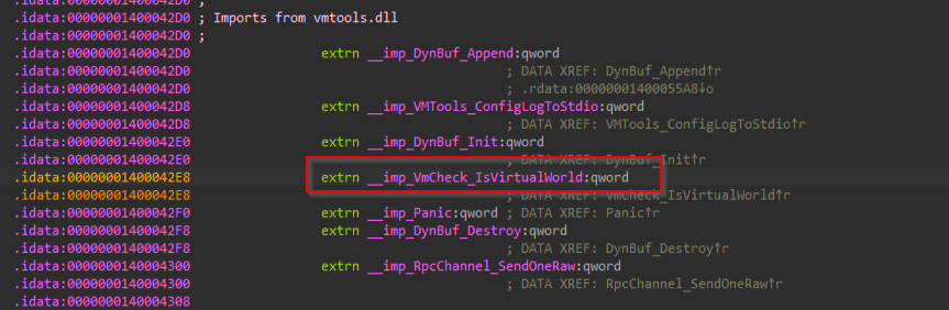 Figure 5: DLL export table