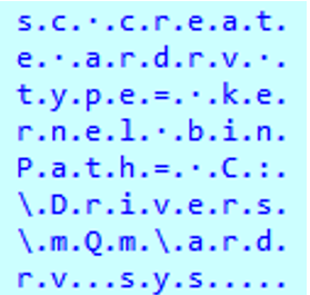 Installation of ardrv.sys vulnerable driver