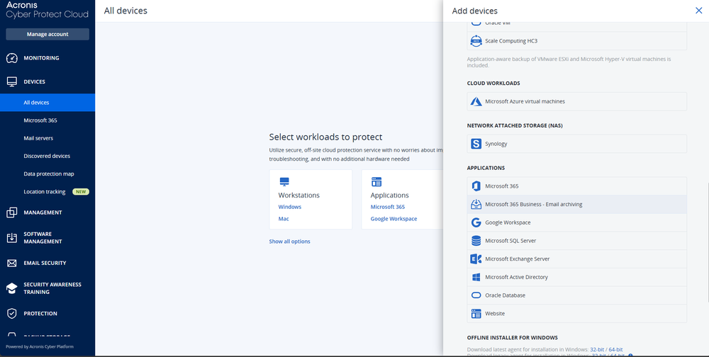 Deploy SaaS archiving in minutes