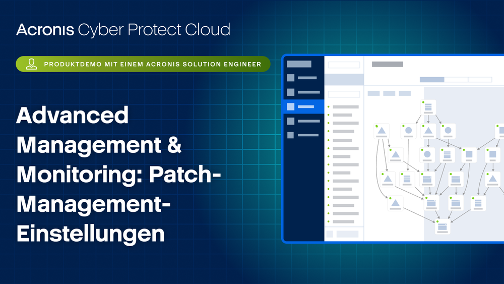 Acronis Cyber Protect Cloud: Advanced Management & Monitoring: Patch-Management-Einstellungen
