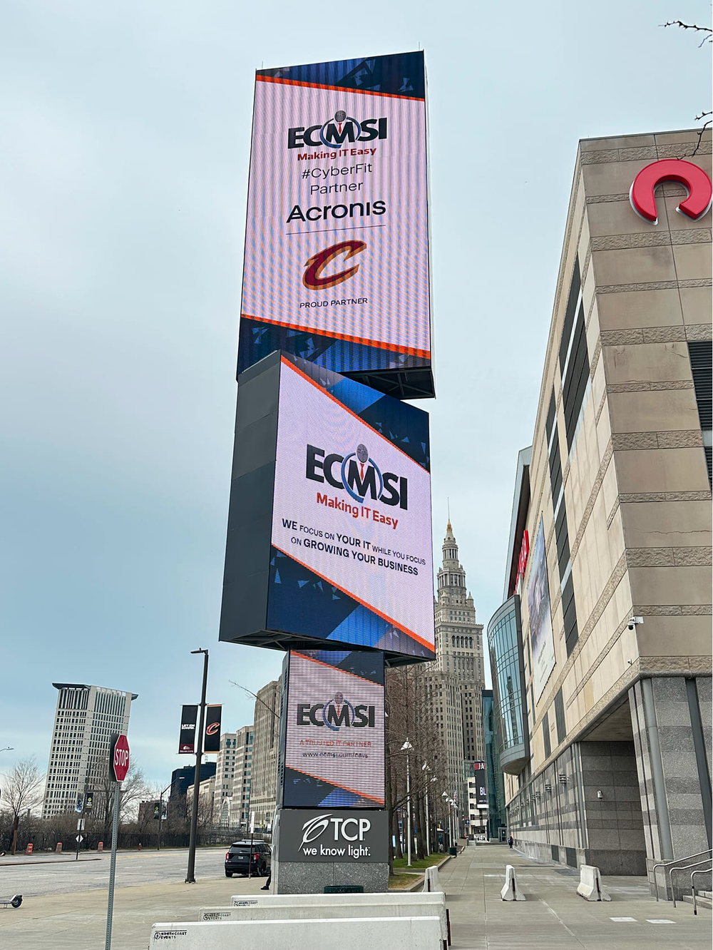 ECMSI and Cleveland Cavaliers partnership display