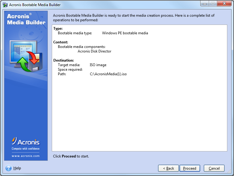 acronis true image linux boot cd