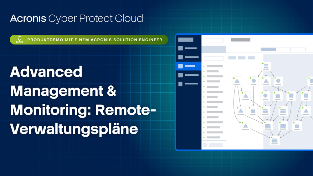 Acronis Cyber Protect Cloud: Advanced Management & Monitoring: Remote-Verwaltungspläne