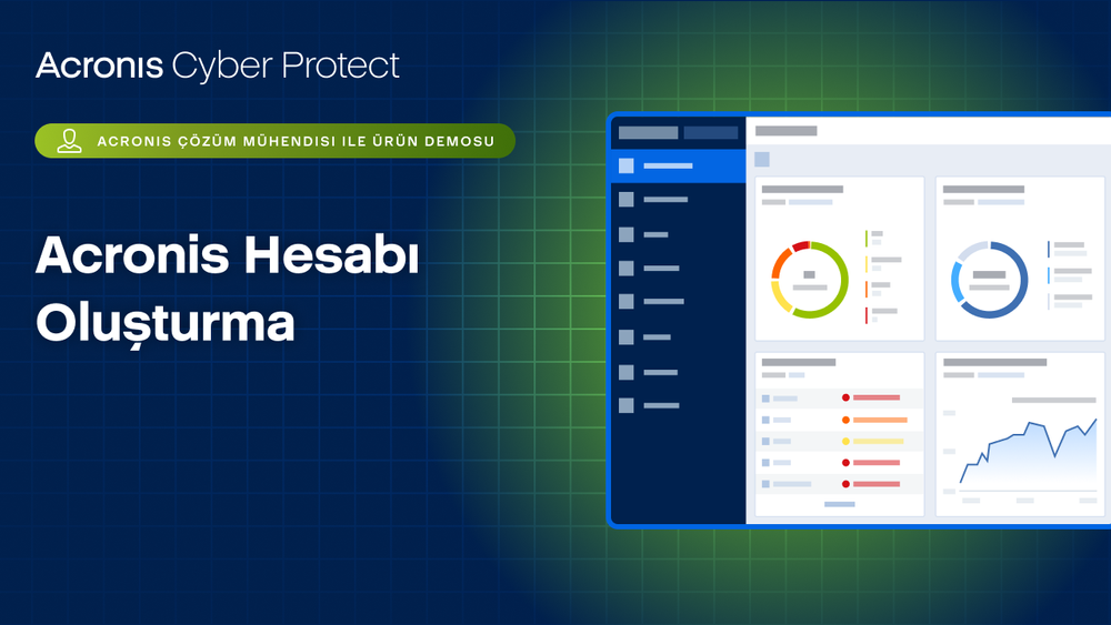 Acronis Hesabı Oluşturma