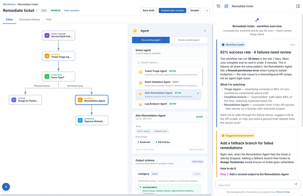 아크로니스 AI 네이티브 사이버 플랫폼 Acronis AI-Native Cyber Platform architecture workflow