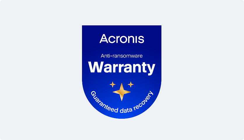 Recovery confidence backed by Acronis