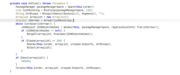 Code analysis – VI (Source : TRU).