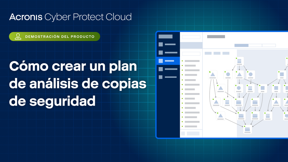 Cómo crear un plan de análisis de copias de seguridad