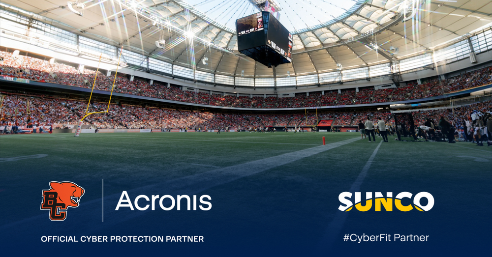 Acronis enters into new #TeamUp partnership with the BC Lions and Sunco