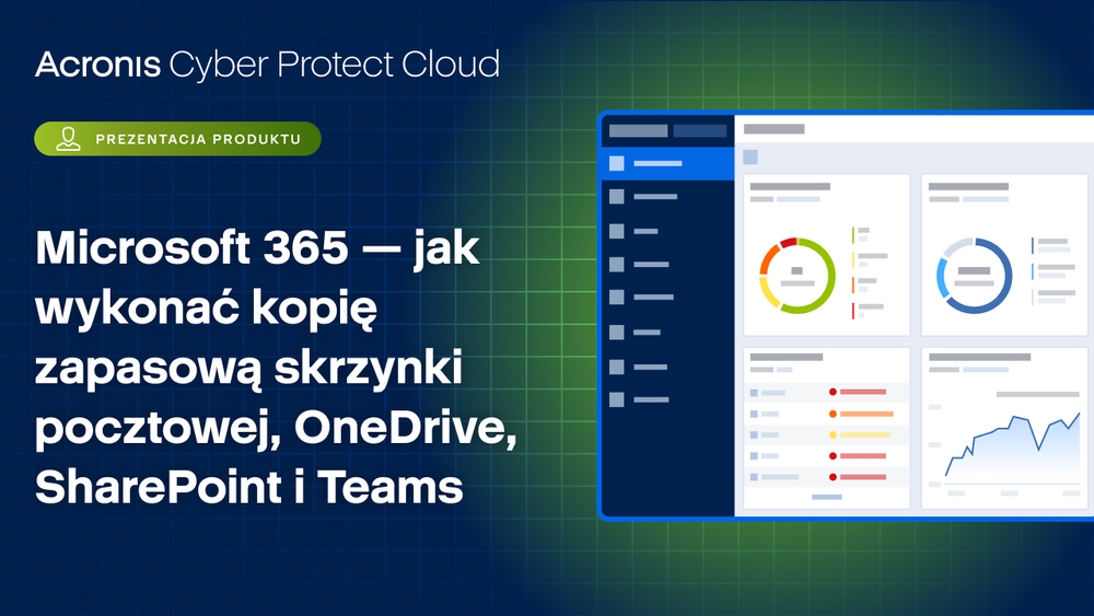 Microsoft 365 - jak wykonać kopię zapasową skrzynki pocztowej, OneDrive, SharePoint i Tea