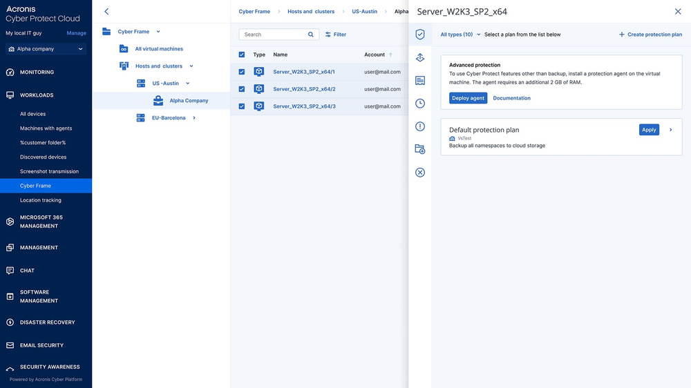 Hybrid infrastructure console preview