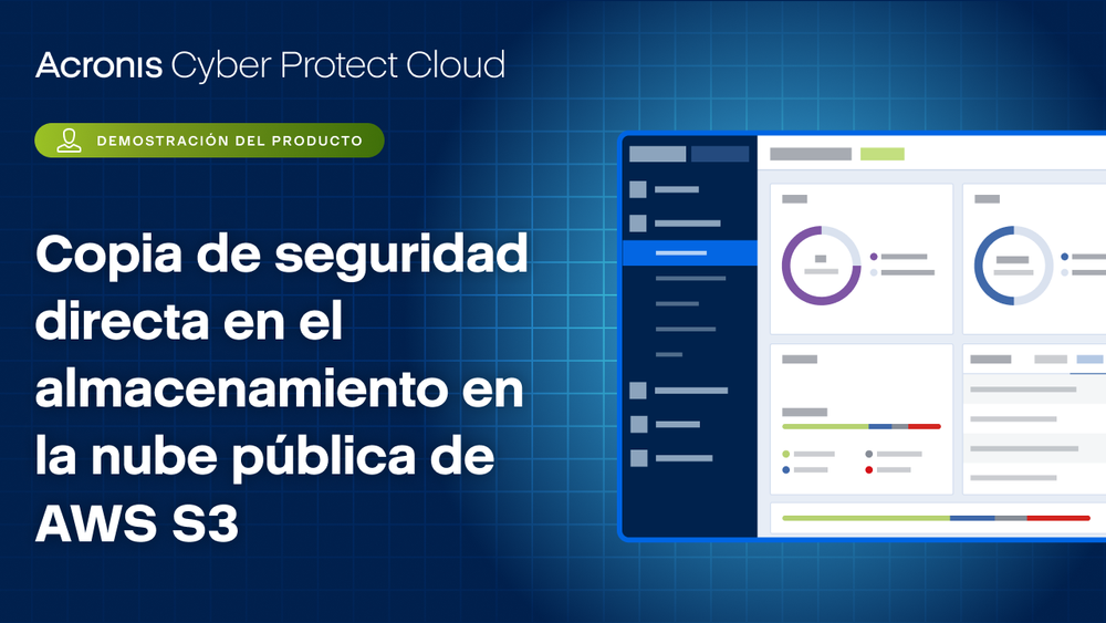 Copia de seguridad directa en el almacenamiento en la nube pública de AWS S3